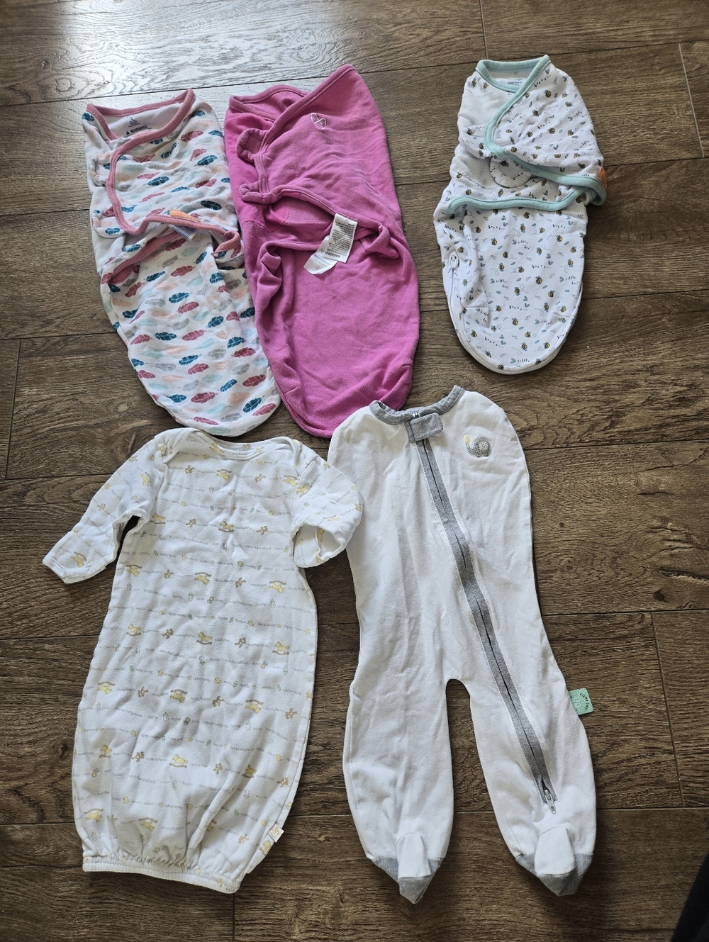 Newborn Swaddle Bundle SwaddleMe Sleep Sacks Baby Gown Set